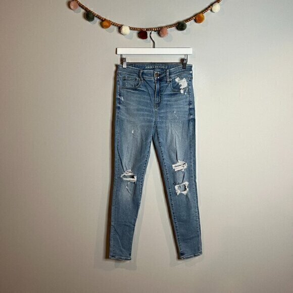 American Eagle distresed Hi-Rise Jeggings - Picture 1 of 6